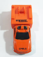 2009 Maisto Tonka Hasbro Fire Truck CNS Cable Boom Bucket Truck Orange Die Cast Toy Car Vehicle