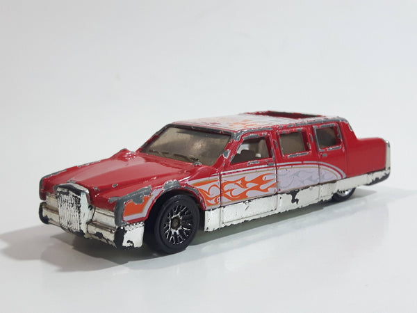 2002 Hot Wheels Happy Birthday Limozeen Red Enamel Die Cast Toy Car Limousine Limo Vehicle