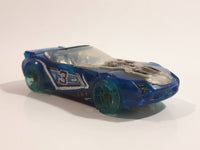 2013 Hot Wheels HW Racing X-Raycers Nerve Hammer Clear Blue Die Cast Toy Car Vehicle