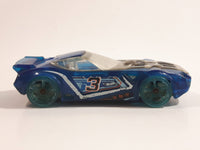 2013 Hot Wheels HW Racing X-Raycers Nerve Hammer Clear Blue Die Cast Toy Car Vehicle