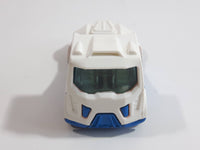 2013 Hot Wheels HW Racing Rennen Rig White Blue Die Cast Toy Car Vehicle