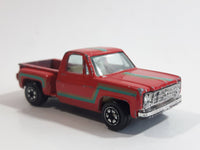 1980s Yatming Chevy Stepside Red Pickup Truck No. 1601 Die Cast Toy Car Vehicle - Made in China