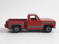 1980s Yatming Chevy Stepside Red Pickup Truck No. 1601 Die Cast Toy Car Vehicle - Made in China