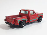 1980s Yatming Chevy Stepside Red Pickup Truck No. 1601 Die Cast Toy Car Vehicle - Made in China