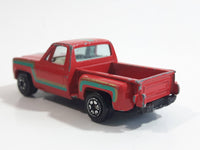 1980s Yatming Chevy Stepside Red Pickup Truck No. 1601 Die Cast Toy Car Vehicle - Made in China