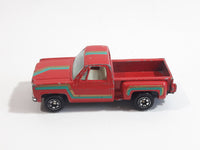 1980s Yatming Chevy Stepside Red Pickup Truck No. 1601 Die Cast Toy Car Vehicle - Made in China