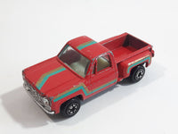 1980s Yatming Chevy Stepside Red Pickup Truck No. 1601 Die Cast Toy Car Vehicle - Made in China