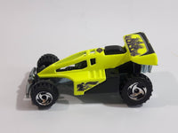 2002 Hot Wheels Shock Factor Fluorescent Yellow and Black Die Cast Toy Car Vehicle