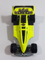 2002 Hot Wheels Shock Factor Fluorescent Yellow and Black Die Cast Toy Car Vehicle