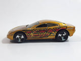 2004 Hot Wheels Zero-G Dodge Charger R/T Metalflake Gold Die Cast Toy Car Vehicle