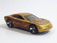 2004 Hot Wheels Zero-G Dodge Charger R/T Metalflake Gold Die Cast Toy Car Vehicle