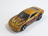 2004 Hot Wheels Zero-G Dodge Charger R/T Metalflake Gold Die Cast Toy Car Vehicle