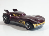 2012 Hot Wheels Howlin' Heat Metalflake Burgundy Die Cast Toy Car Vehicle