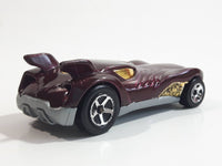 2012 Hot Wheels Howlin' Heat Metalflake Burgundy Die Cast Toy Car Vehicle