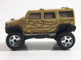 2007 Hot Wheels Hummer H2 Metalflake Gold Die Cast Toy Car Vehicle