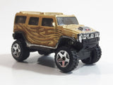 2007 Hot Wheels Hummer H2 Metalflake Gold Die Cast Toy Car Vehicle