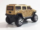 2007 Hot Wheels Hummer H2 Metalflake Gold Die Cast Toy Car Vehicle