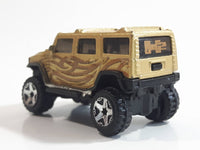 2007 Hot Wheels Hummer H2 Metalflake Gold Die Cast Toy Car Vehicle