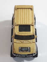 2007 Hot Wheels Hummer H2 Metalflake Gold Die Cast Toy Car Vehicle