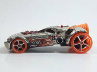 2011 Hot Wheels Thrill Racers - Volcano Rocket Fire Chrome Die Cast Toy Car Vehicle