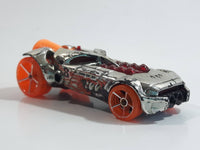 2011 Hot Wheels Thrill Racers - Volcano Rocket Fire Chrome Die Cast Toy Car Vehicle