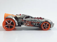 2011 Hot Wheels Thrill Racers - Volcano Rocket Fire Chrome Die Cast Toy Car Vehicle