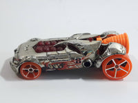 2011 Hot Wheels Thrill Racers - Volcano Rocket Fire Chrome Die Cast Toy Car Vehicle