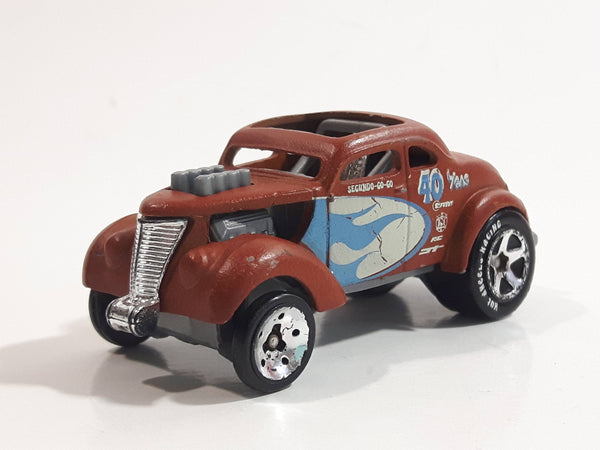 2009 Hot Wheels Racing Pass'n Gasser Flat Brown Die Cast Toy Race Car Vehicle