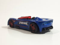 2015 Hot Wheels Ultimate Spider-Man vs The Sinister 6 Monoposto Blue Die Cast Toy Car Vehicle