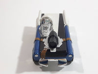 2014 Hot Wheels LFL Star Wars Han Solo Car Dark Blue and White Die Cast Toy Race Car Vehicle with Red Line Wheels