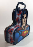 2003 DC Comics Superman Upper Body Head Bust Shaped Embossed Tin Metal Lunch Box