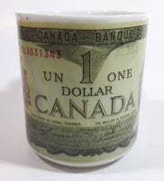 Novelty Collectible 1973 $1 Canadian Bill Currency Cash Money Ceramic Coffee Mug