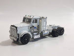 Vintage 1980s Yat Ming White Kenworth Semi Tractor Truck Die Cast Toy Car Vehicle