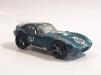 2007 Hot Wheels Shelby Cobra Daytona Coupe Metallic Dark Teal Die Cast Toy Car Vehicle