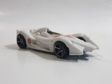 2008 Hot Wheels Speed Racer Movie Mach 6 White Plastic Die Cast Toy Car Vehicle OH5