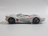 2008 Hot Wheels Speed Racer Movie Mach 6 White Plastic Die Cast Toy Car Vehicle OH5