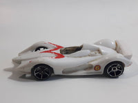 2008 Hot Wheels Speed Racer Movie Mach 6 White Plastic Die Cast Toy Car Vehicle OH5