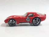 2007 Hot Wheels Shelby Cobra Daytona Coupe Enamel Red Die Cast Toy Car Vehicle