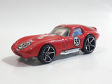 2007 Hot Wheels Shelby Cobra Daytona Coupe Enamel Red Die Cast Toy Car Vehicle