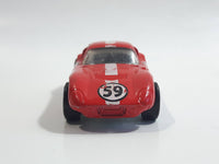 2007 Hot Wheels Shelby Cobra Daytona Coupe Enamel Red Die Cast Toy Car Vehicle