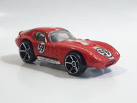 2007 Hot Wheels Shelby Cobra Daytona Coupe Enamel Red Die Cast Toy Car Vehicle