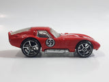 2007 Hot Wheels Shelby Cobra Daytona Coupe Enamel Red Die Cast Toy Car Vehicle