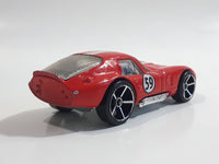 2007 Hot Wheels Shelby Cobra Daytona Coupe Enamel Red Die Cast Toy Car Vehicle