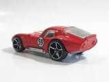 2007 Hot Wheels Shelby Cobra Daytona Coupe Enamel Red Die Cast Toy Car Vehicle