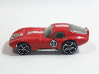 2007 Hot Wheels Shelby Cobra Daytona Coupe Enamel Red Die Cast Toy Car Vehicle