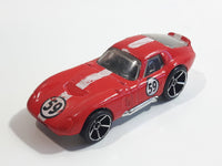 2007 Hot Wheels Shelby Cobra Daytona Coupe Enamel Red Die Cast Toy Car Vehicle