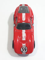 2007 Hot Wheels Shelby Cobra Daytona Coupe Enamel Red Die Cast Toy Car Vehicle