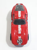 2007 Hot Wheels Shelby Cobra Daytona Coupe Enamel Red Die Cast Toy Car Vehicle