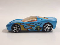 2009 Hot Wheels Airshot Super Drop 40 Somethin' Light Satin Blue Die Cast Toy Car Vehicle