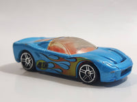 2009 Hot Wheels Airshot Super Drop 40 Somethin' Light Satin Blue Die Cast Toy Car Vehicle